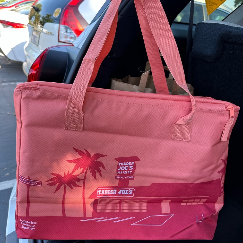 Peach Insulated Trader Joe’s Tote (Big Size)